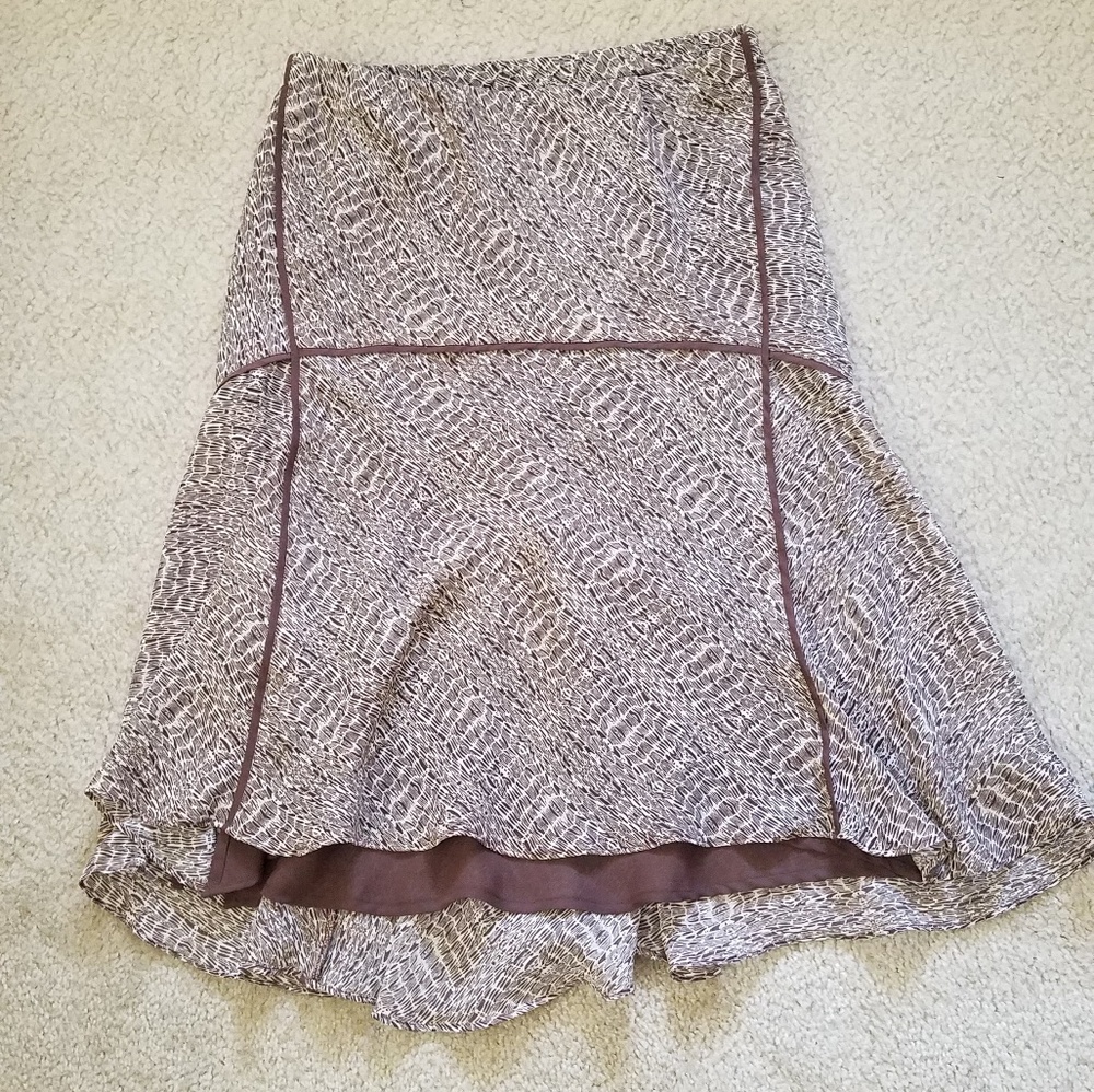 Brown print High Low Skirt size 12